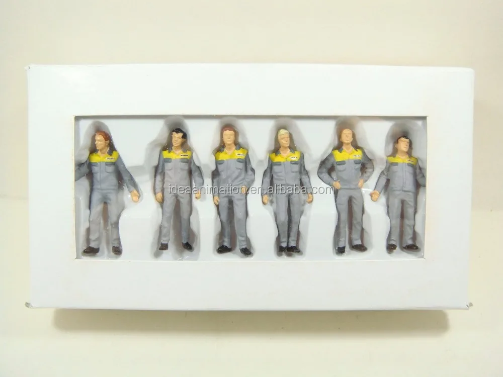 custom made small mini plastic 1/50 scale model human figures