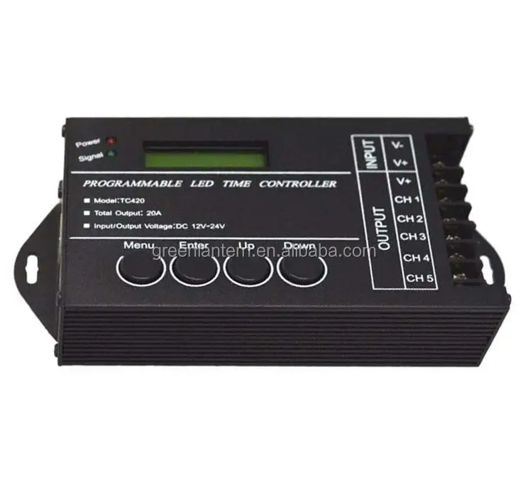 DC12-24V 20A 5 Channel output computer programmable led time controller with USB cable and CD-ROM