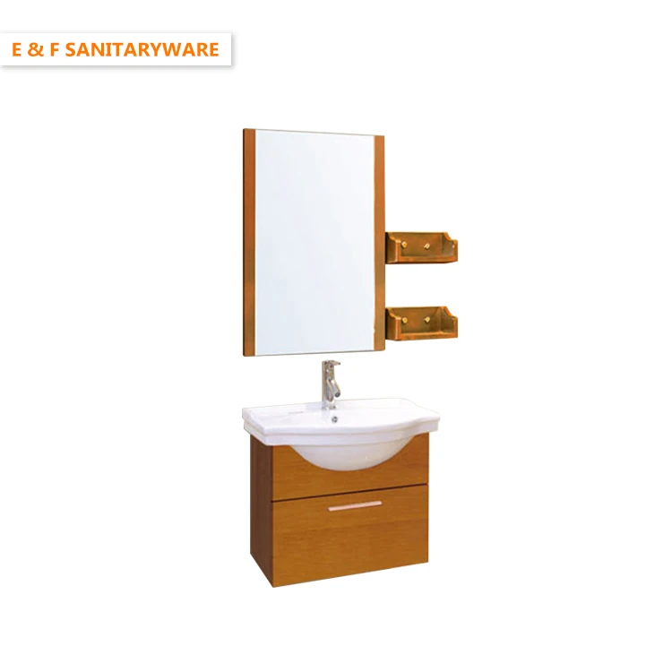 Wholesale Wood Grain Bathroom Furniture Cabinets Vanity Low Price Modern 24 42 inch Solid wood Bathroom Vanity