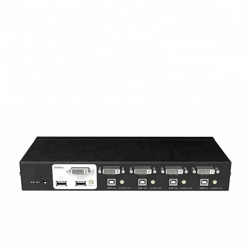 MT-2104DL 4X1 4 порта автоматический Dvi Usb2.0 Kvm переключатель с пультом дистанционного управления