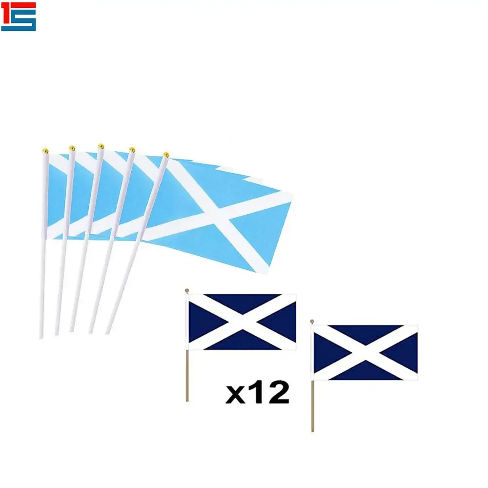 
 Шотландский машущий рукой флаг, Национальный Флаг Шотландии, светло-голубой Saltire  