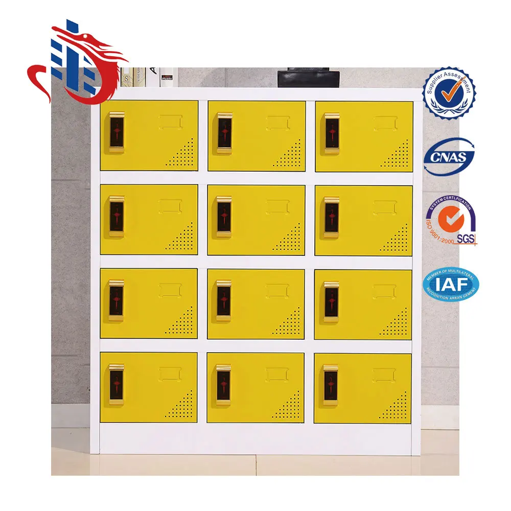 
Colorful Gym 12 Doors Small RFID Steel Shoe Lockers 