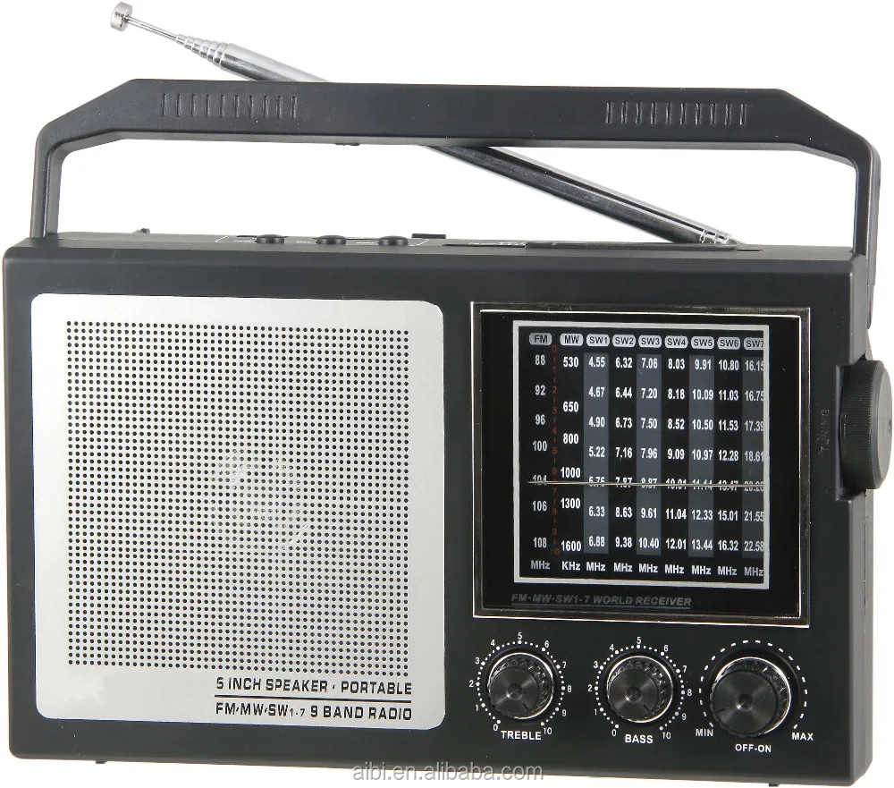 
 High quality FM/AM/SW1-7  band receiver ,um-1 battery operation ,with usb/sd Rechargeable FM Type portable radio with USB SD  