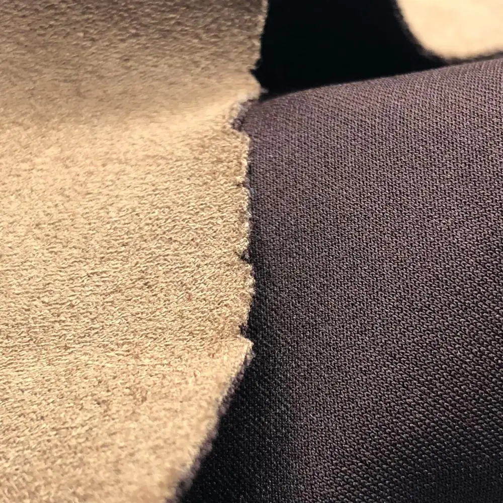 2023 High Quality Fashion Design 100% Polyester Knit Faux Suede Scuba 320gsm 330gsm Price Per Meter for Fashion Apparel Fabrics