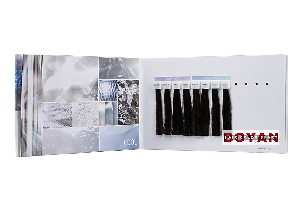 Removable Hair swatch flexible hair color chart for hair salon dyeing