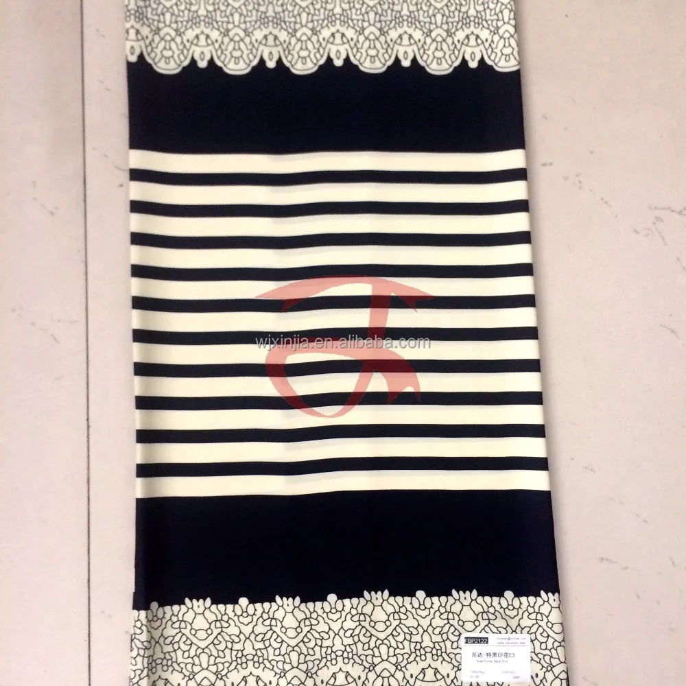 Printed Nida New Design abaya formal black printing fabric