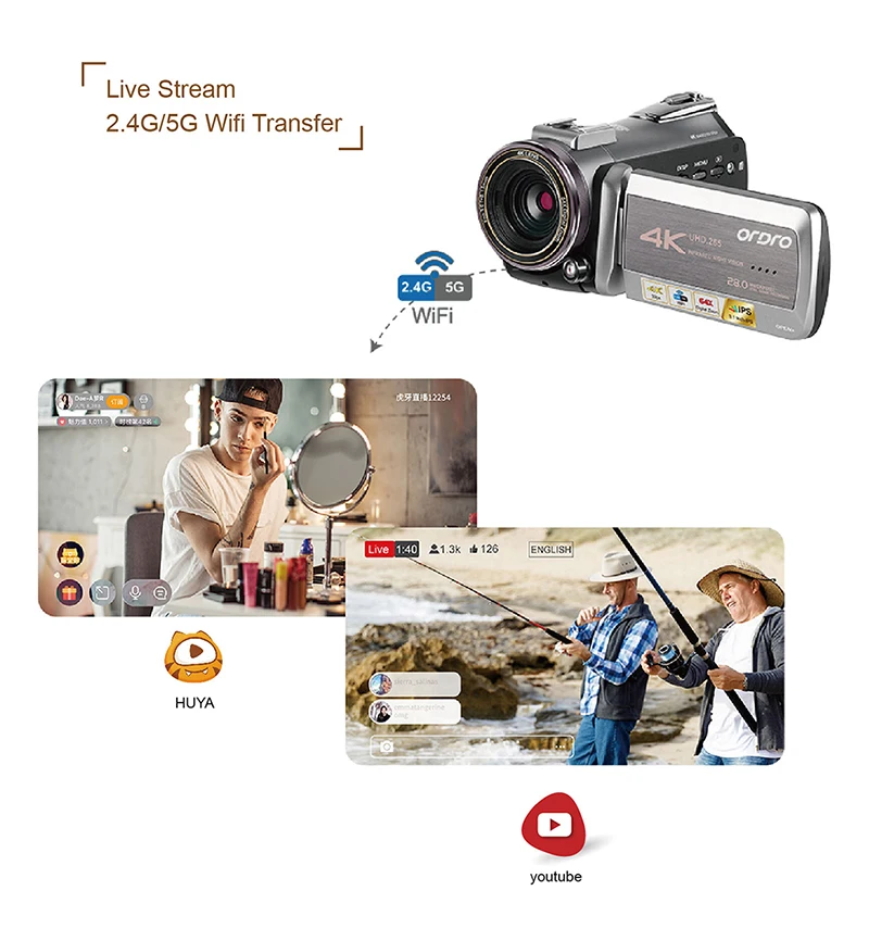 AZ50 4K Infrared Remote Control Night Vision With External Accessories Pro Video Camera