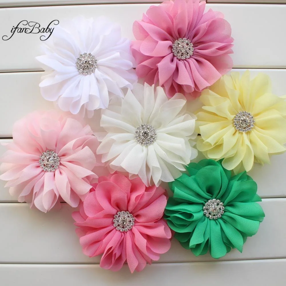 Chiffon Flower Flat Back For Baby Girl Headband Kids Hair Accessories Hair Flower