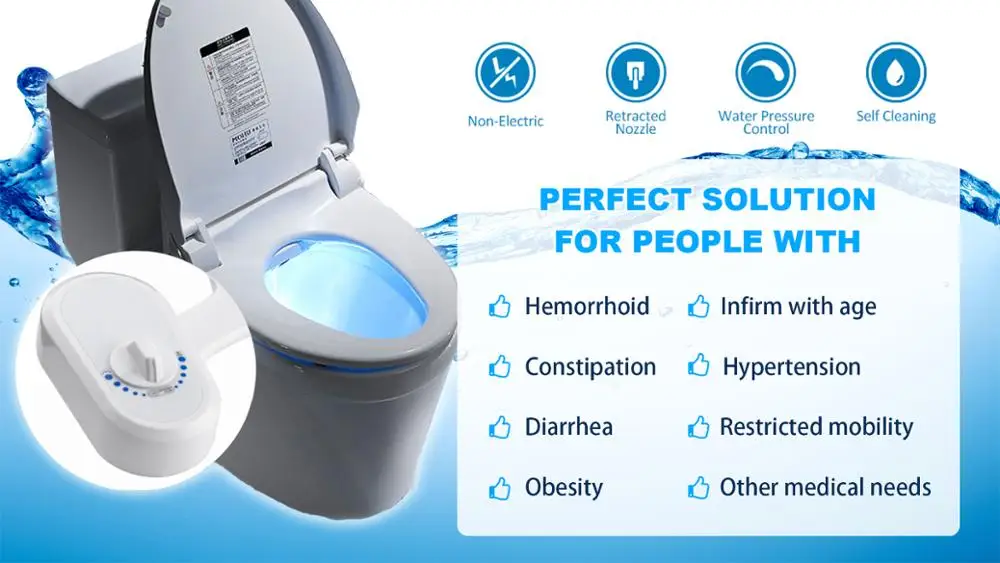 HTD-EB7000 China Supplier Vagina Design Self Cleaning Toilet Bidet Attachment