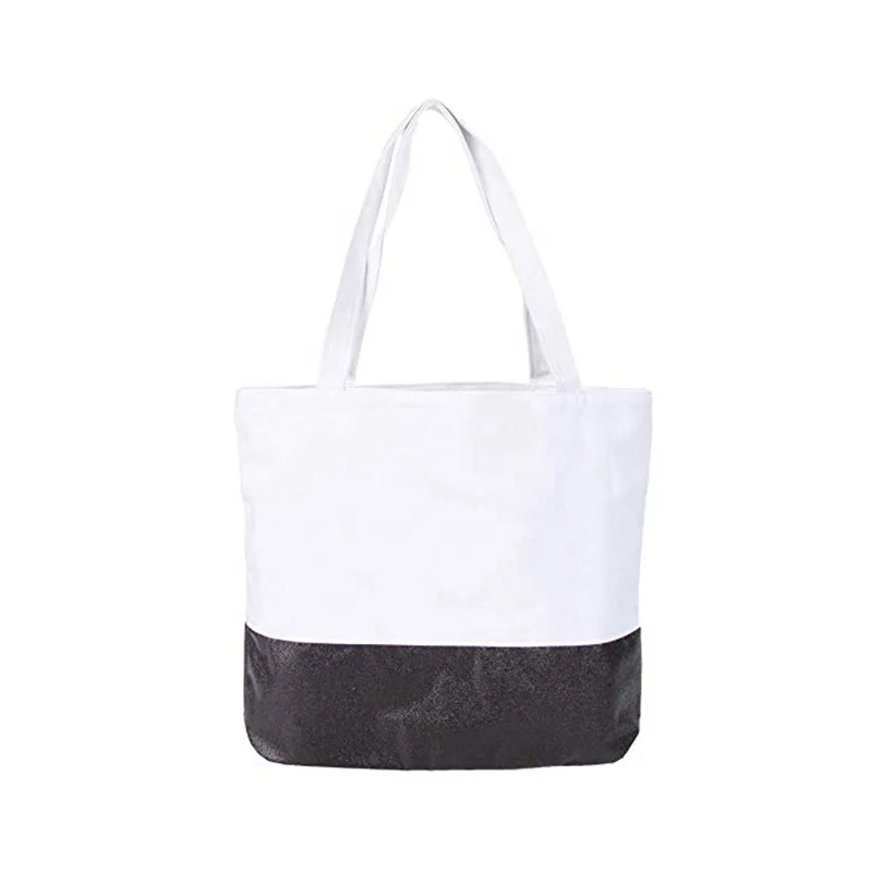 High quality glitter shopping cotton bag canvas cotton tote bag cotton carrying bag