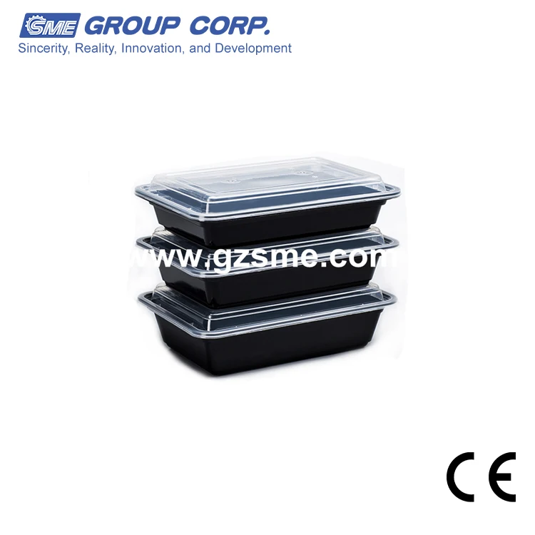 Airline Meal CPET Plastic Tray Two Compartment Disposable Plastic Divided Food Tray