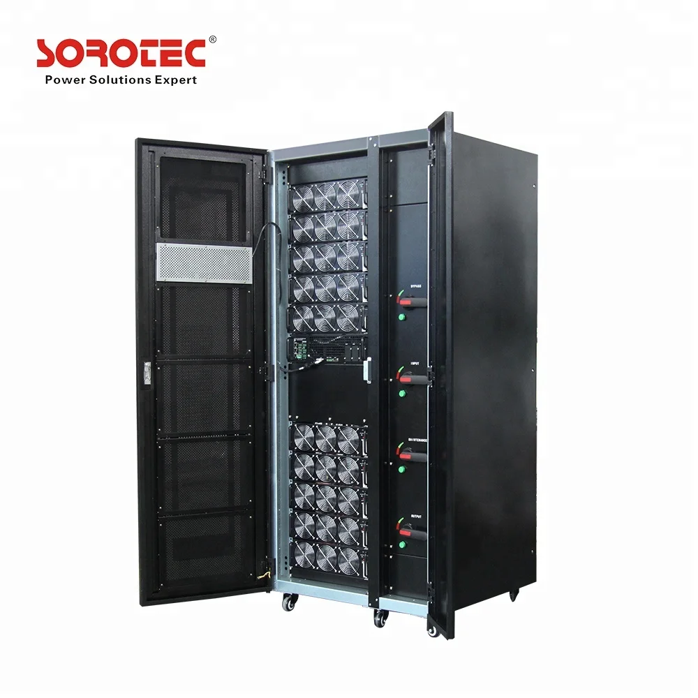  Модульный UPS 100KVA он-лайн Onduleur трехфазный источник бесперебойного питания КПД> 96% _ PF = 0 9 Горячая swap_20KVA силовой