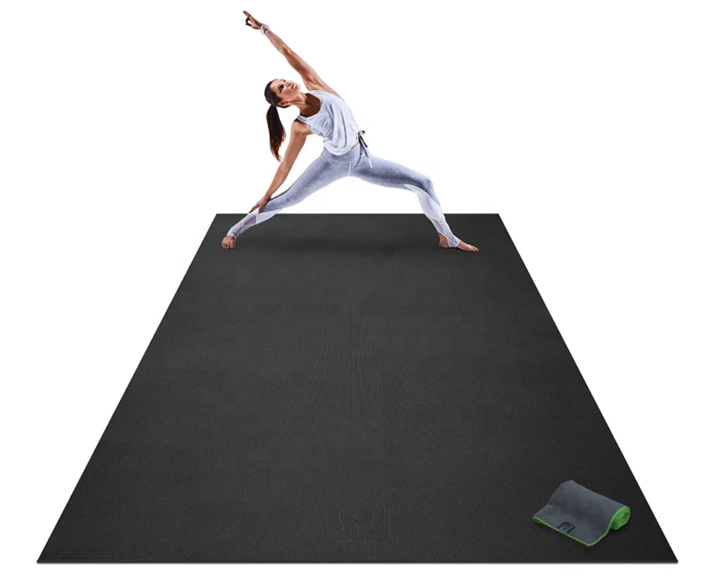 Large Premium Exercise Mat Ultra Durable Non-Slip Workout Mats For Home Gym Flooring Plyo HIIT Jump Cardio Yoga Mat