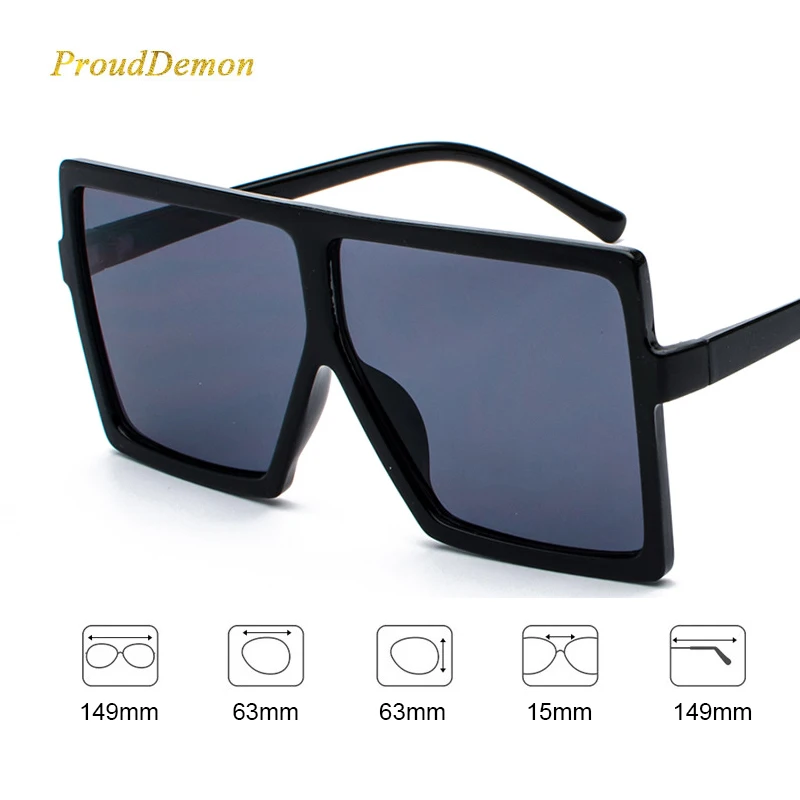 M1806 Womens Men Newest Gradient Lens Glasses Oversize Big Fame Fashion Sunglasses 2019