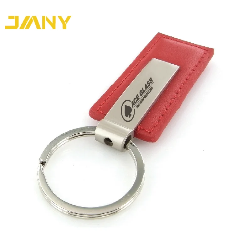 Wholesale Custom Laser Engraving Car Logo Leather Keychain