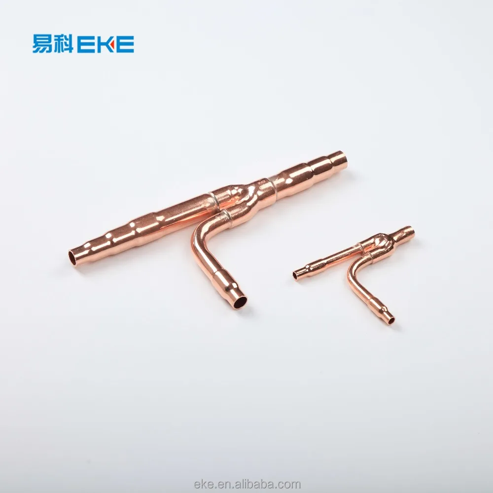 Various good quality copper y branch fittings disperse pipe for vrf system