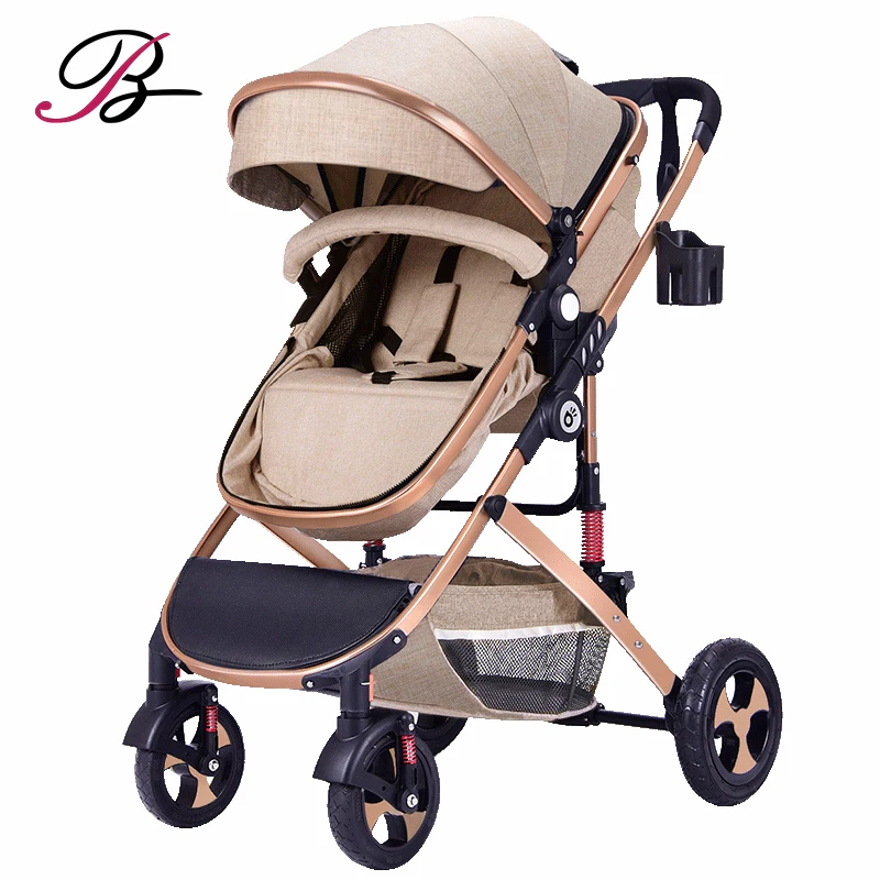 Promotion Luxury high landscape baby carrier/high view golden tube baby pram/big space 3 in 1 baby stroller for baby,