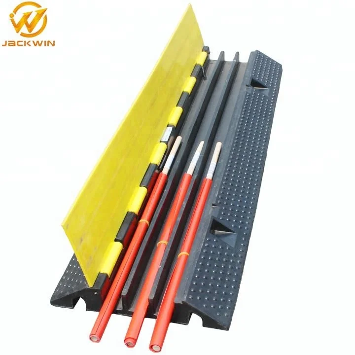 3 Channels Heavy Duty Cable Tray Rubber Cable Protector