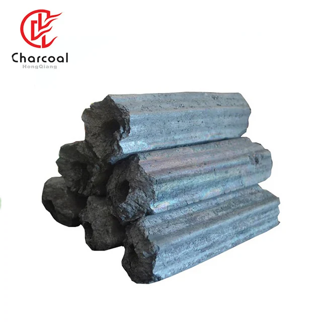 HQBH0006 HongQiang Wholesale Price Wood bamboo sawdust Briquette Hexagonal barbecue charcoal