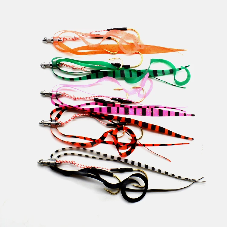 High Quality New Products Fishing Silicone Skirts Lure With Jigging Assist Hook