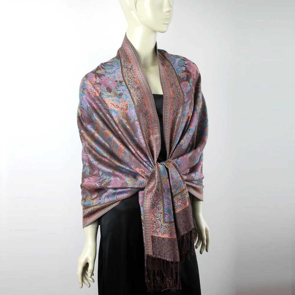 Russian wholesale pashmina viscose fashion shawls wraps ladies for winter
