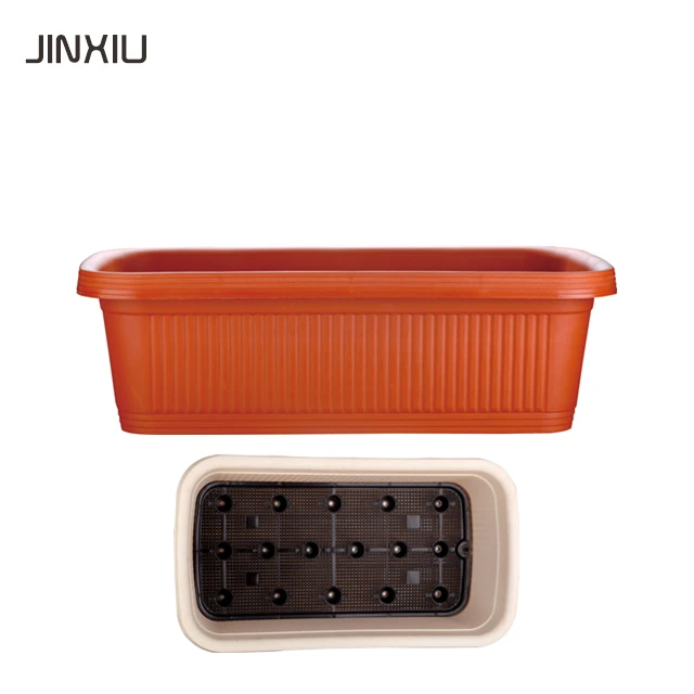wholesale rectangle terrabbox planter green clay plants plastic orchid garden bonsai nursery balcony pot flower pots & planters