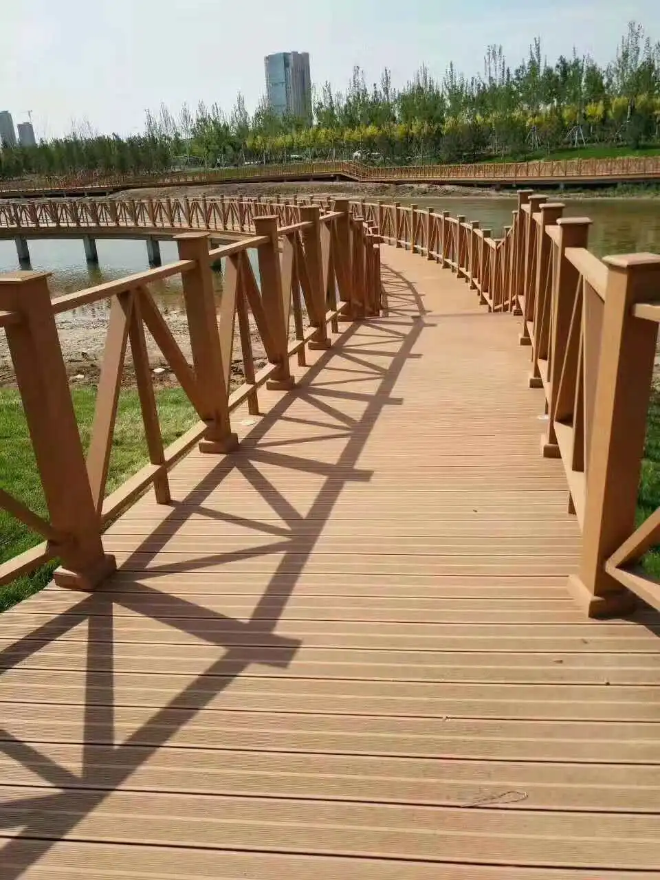 Colorful durable wpc park bench pvc material zero or low maintenance eva marine flooring for Outdoor Garden