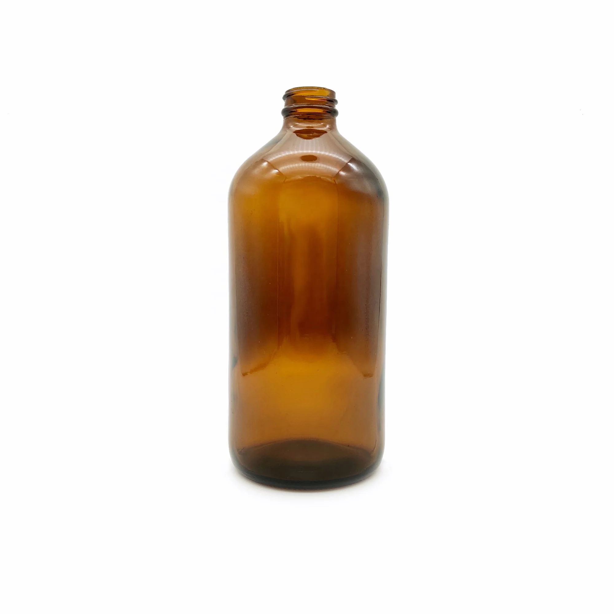 empty 1000 ml amber glass bottle for beverages