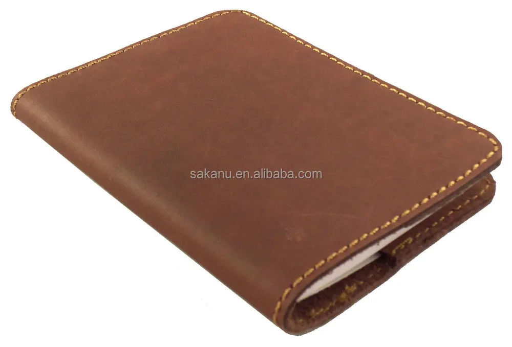 genuine leather cover mini composition book 80 sheets softcover notebook