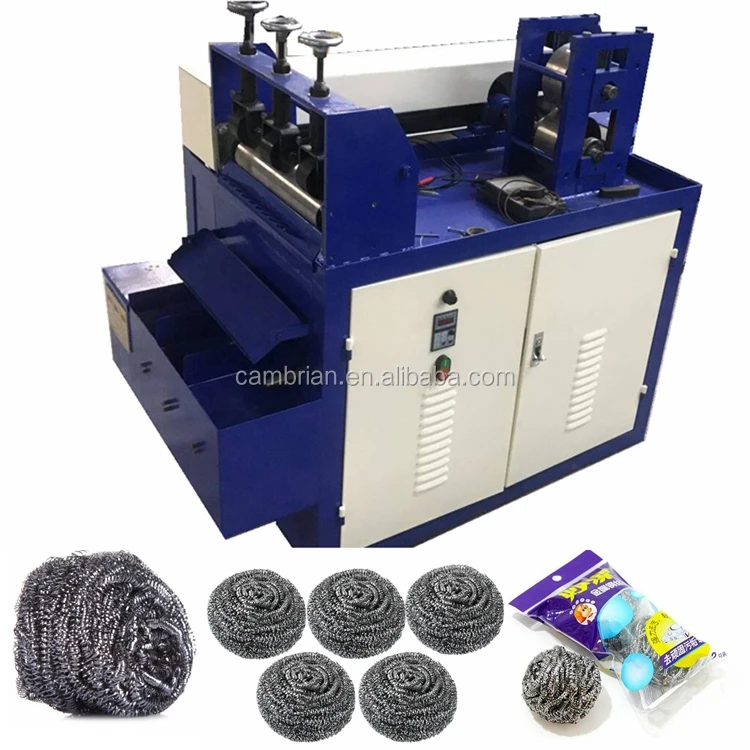 High performance 0.13 stainless steel wire scrubber scourer making machine
