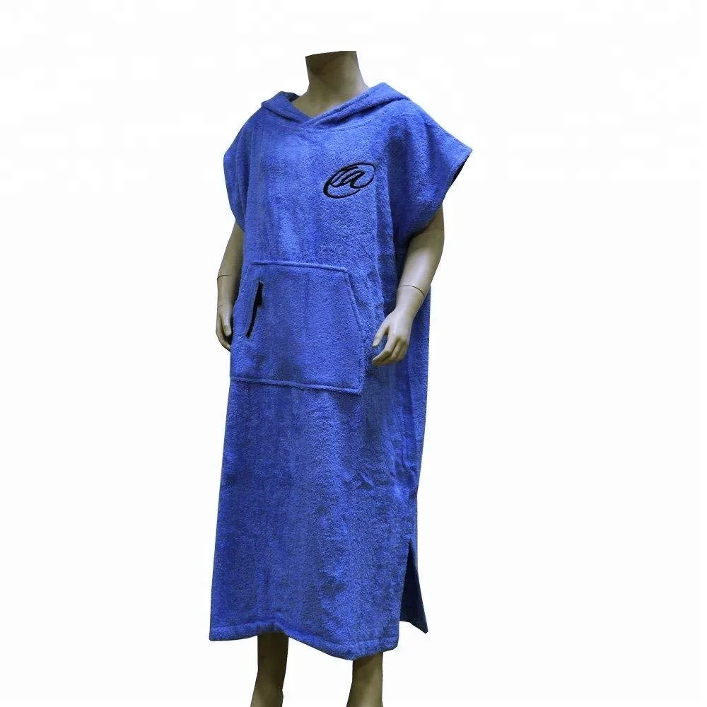 100% cotton changing custom adult hooded surf poncho beach towel for adults
