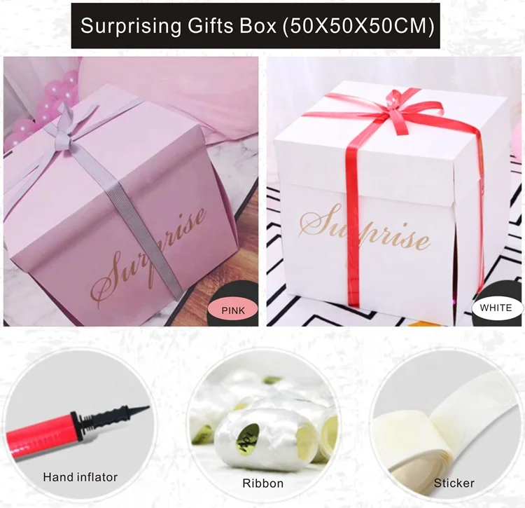 Новейшая удивительная коробка для подарков Лизы с разными воздушными Шарами на День святого Валентина