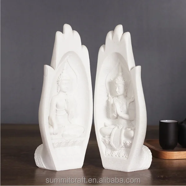 Custom wholesale Resin sandstone sculpture fengshui products buddha hand sculpture