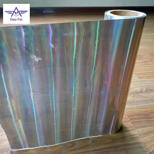 12/15 microns seamless rainbow lamination metalized PET holographic film