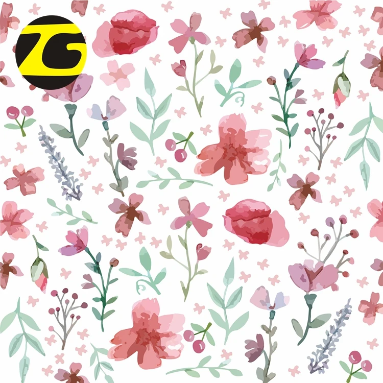 single jersey poly spandex knitted hawaiian print fabric with multicolored floral for swimwear women tops