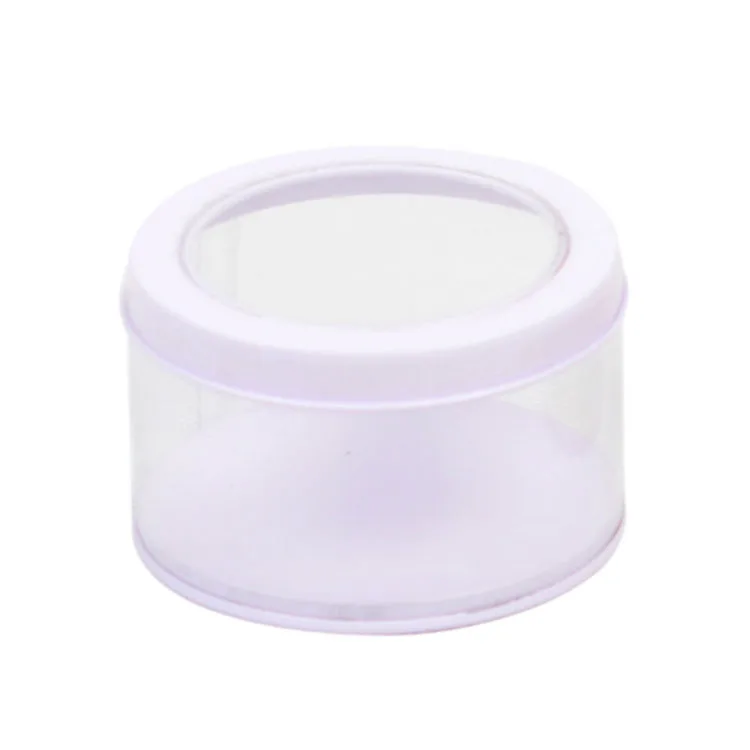 7.5*4.5cm with clear lid round acrylic tin gift packaging PVC wedding luxury chocolate box
