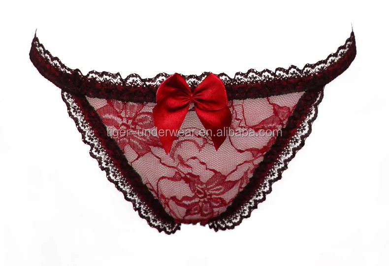 lace see through  beading sexy g-string for women making love
