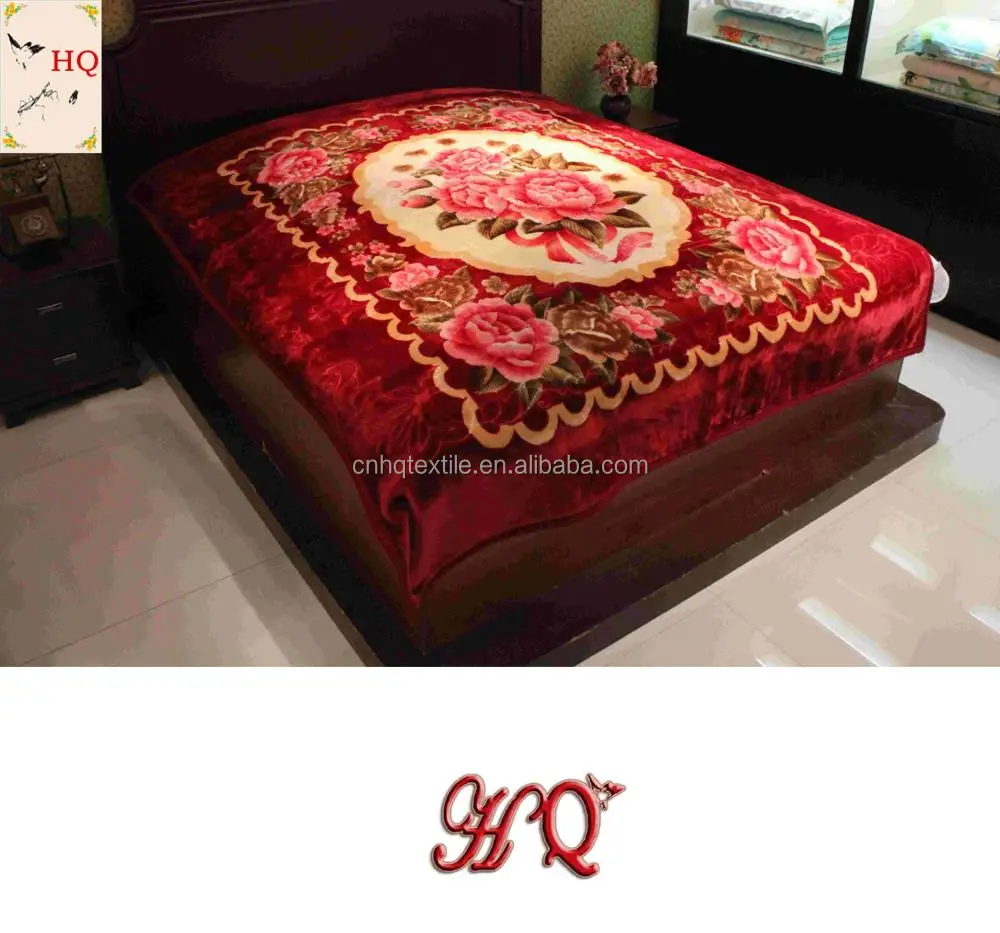 
new design Super Soft Plush Custom Printed Luxury Raschel Blanket 