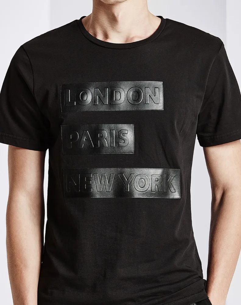 2016 new design rubber print white tshirt cotton printed London New York
