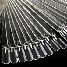 2016 hot sale False Clear Nail Art Tips Board Sticks Polish Display Fan Practice Tool 50pcs