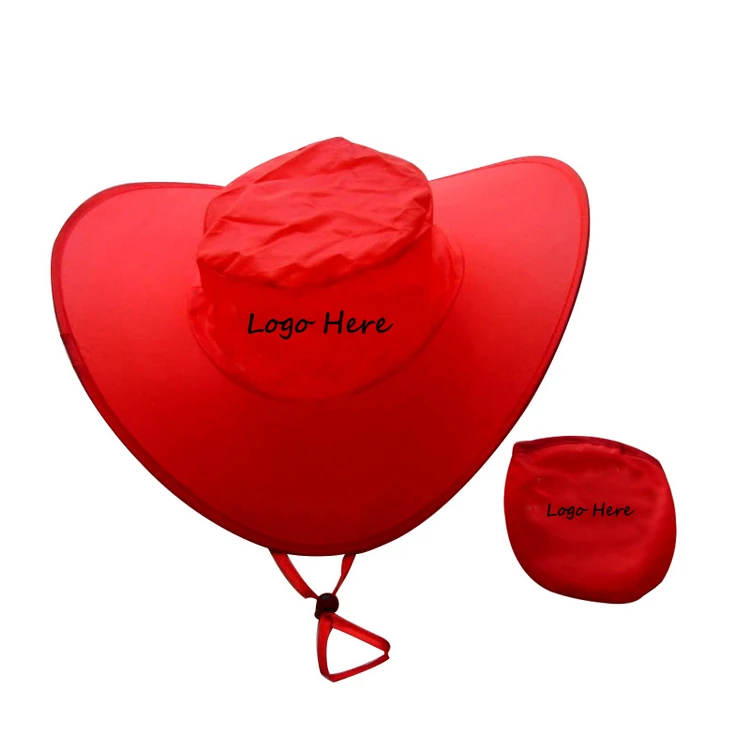 Promotional Cheap Folding Cowboy Hat With Pouch