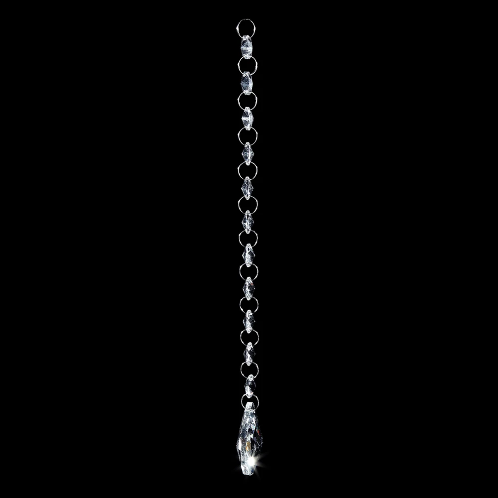 Hot sale crystal beads garland hanging chandelier clear faceted drop pendant ornament for home wedding