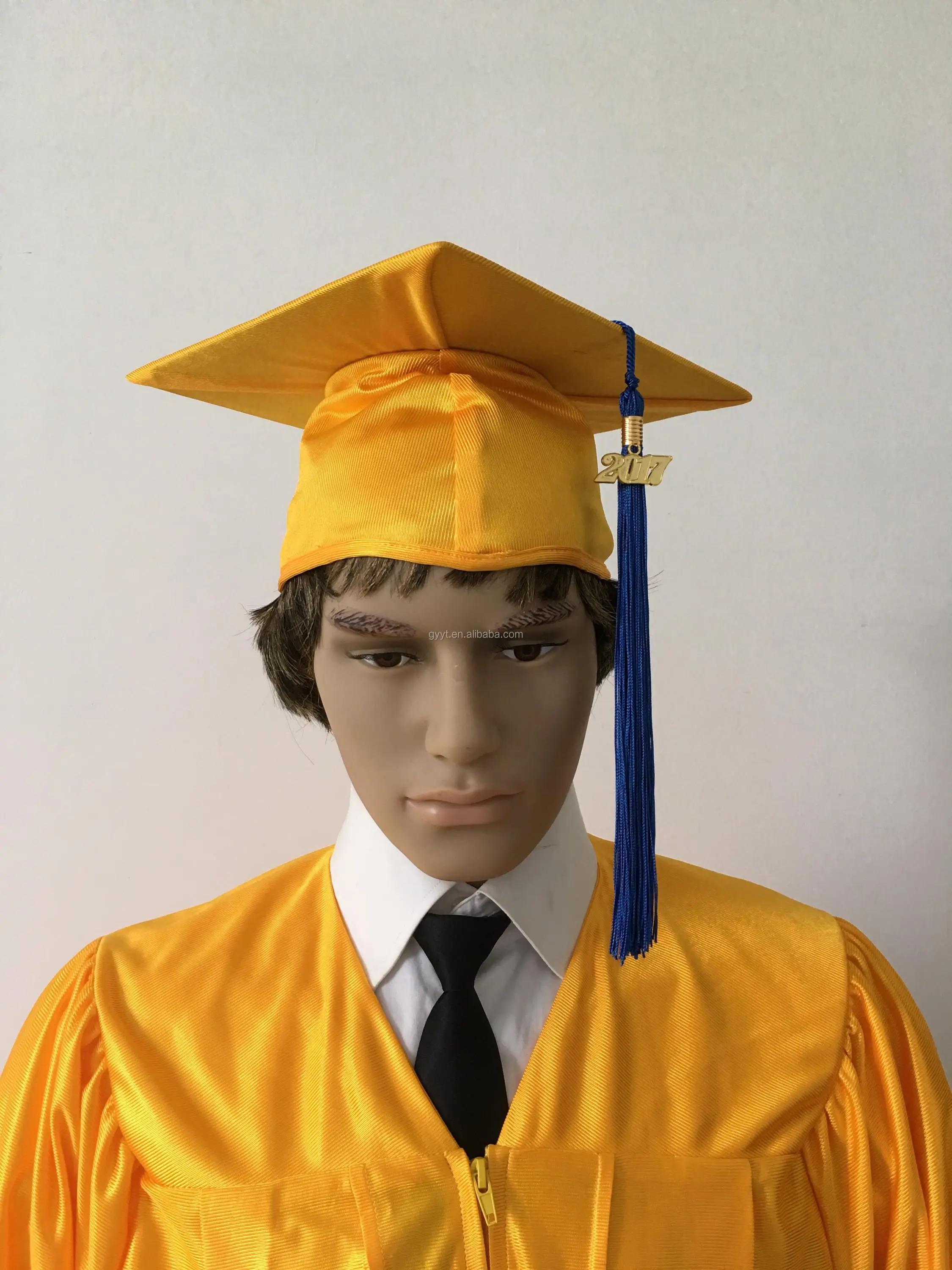 unisex graduation disposable cap and gown academic regalia school uniform