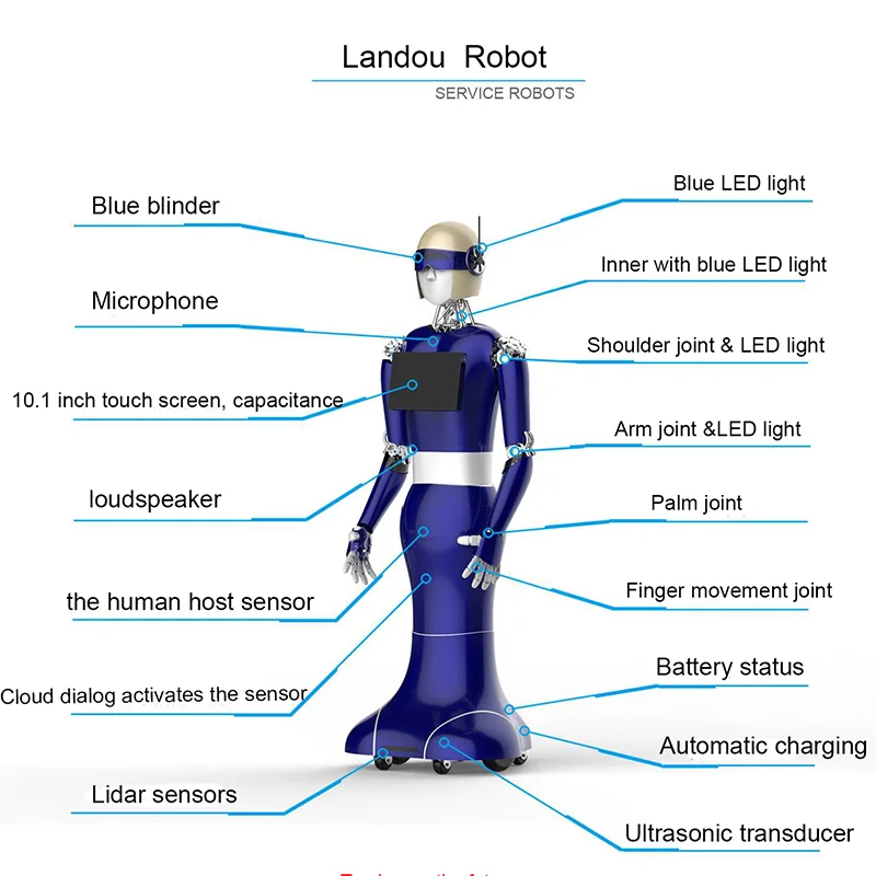 most popular ai welcome service  bar hotel mall face recognition reception  robot