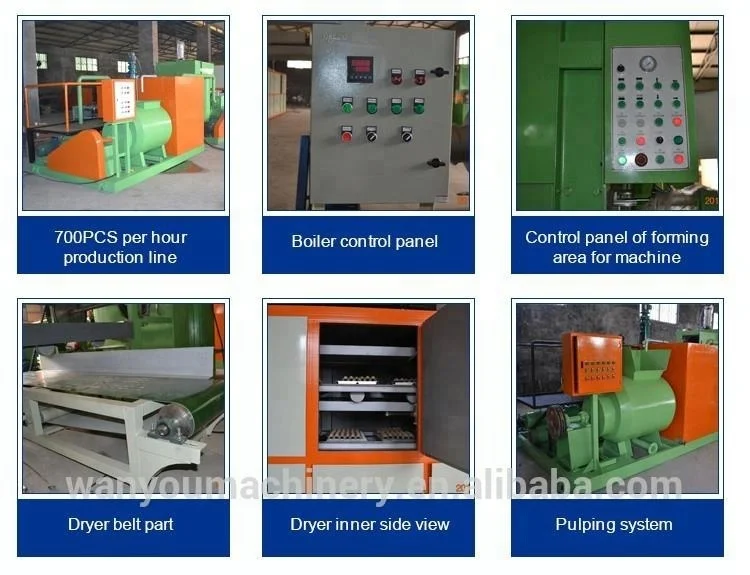 pulped paper molds egg tray/carton making machine of china