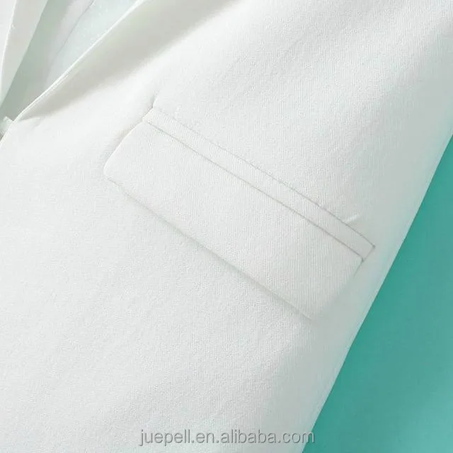 
OEM notched collar open front sleeveless women long blazer jacket / waistcoat 