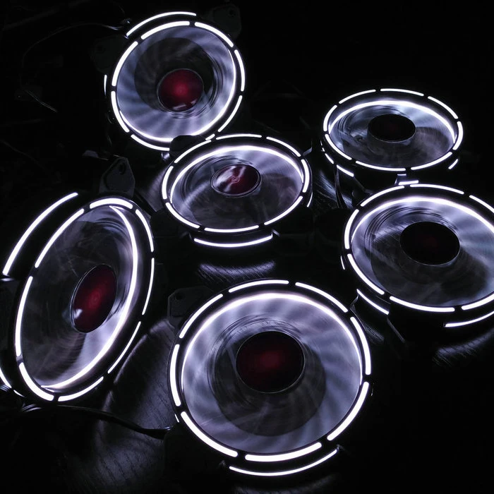 Coolmoon Light Wheel 1 Factory Price PC fan cooling LED Controller RF remote control Double aperture computer case 120mm rgb fan