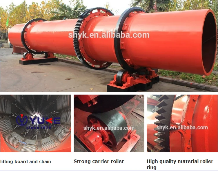 Hot Selling Electric wood powder rotary drum dryer/sawdust drum dryer