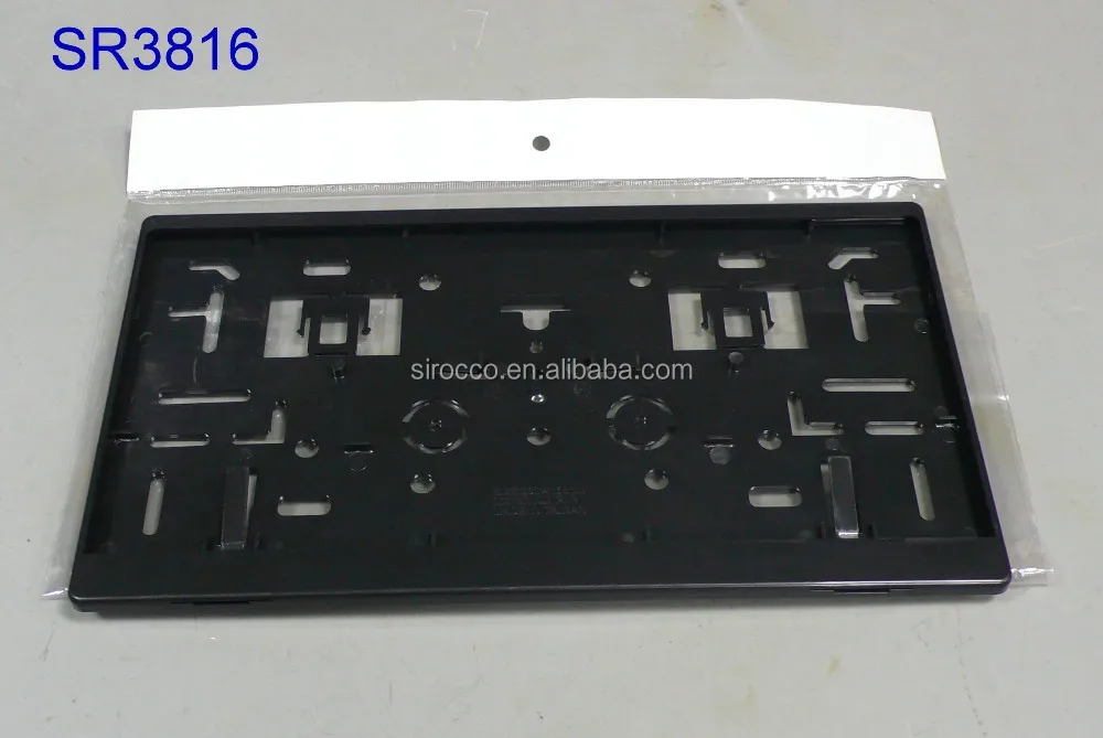 AUTO CARBON FIBER PLASTIC CHROME HOLDER BRACKET CAR LICENSE PLATE FRAMES