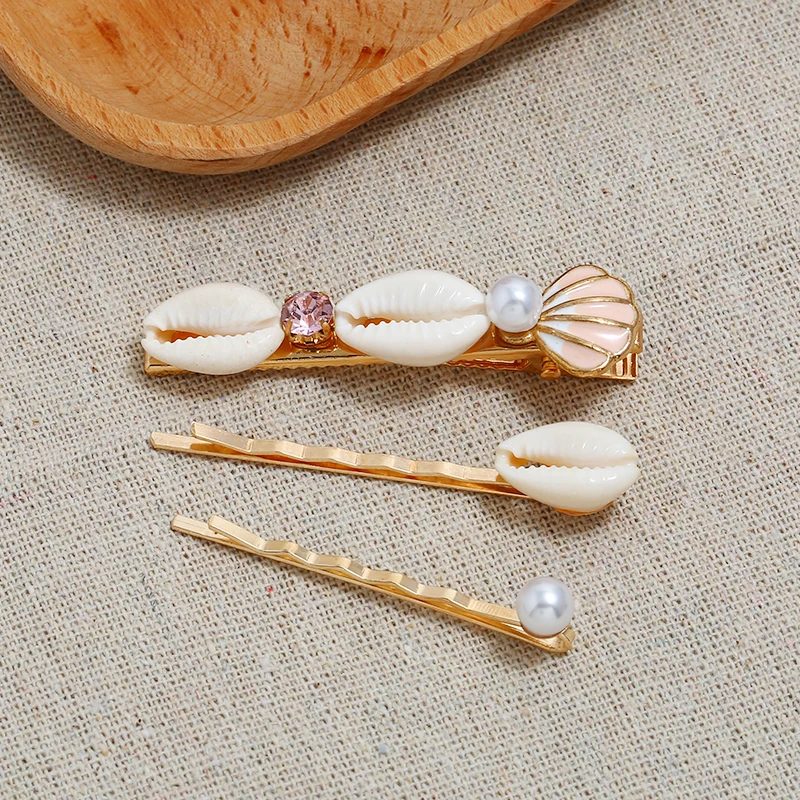 Модные заколки для волос с золотым жемчугом для женщин оптом N96173